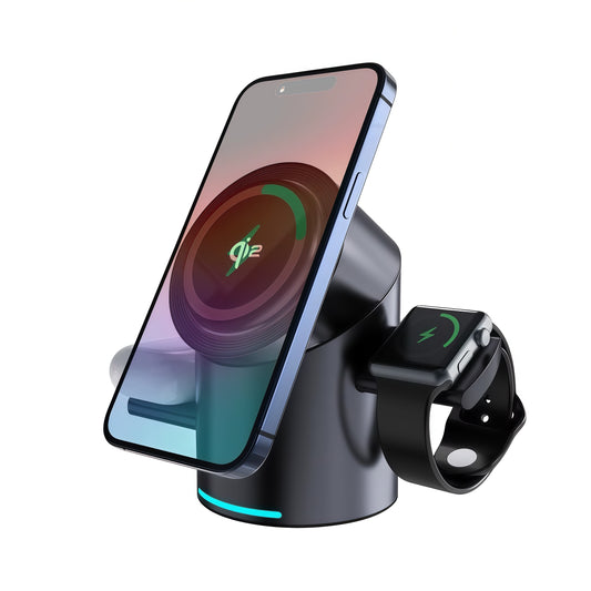Carregador Magnético 3 em 1 - Qi2