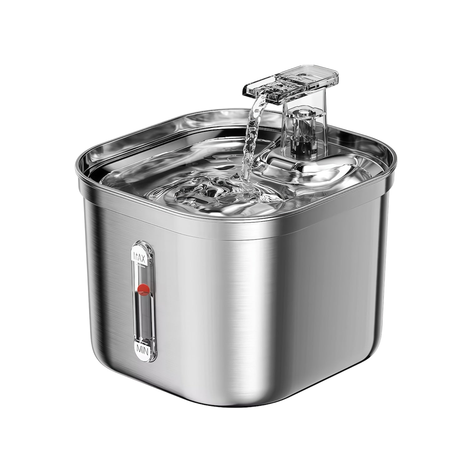 Fonte de água automática para Gatos e Cachorros, com 2,2 litros, em aço inox.