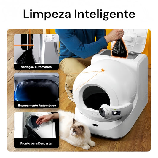 Caixa de Areia com Monitoramento de saúde, Autolimpeza e AI - PetKit